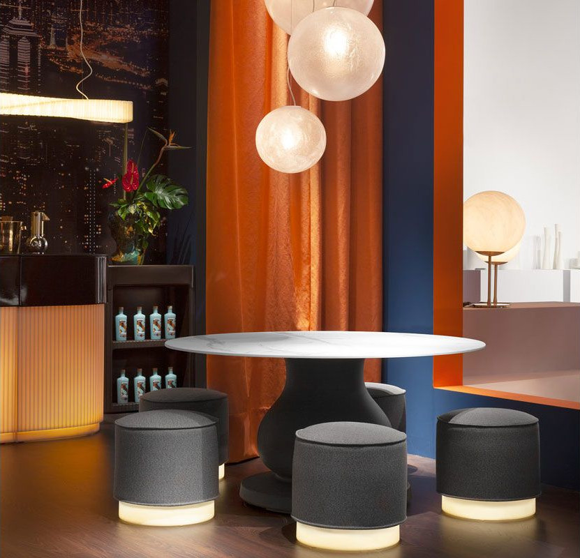 Pouf lumineux Mara  Table Ottocento